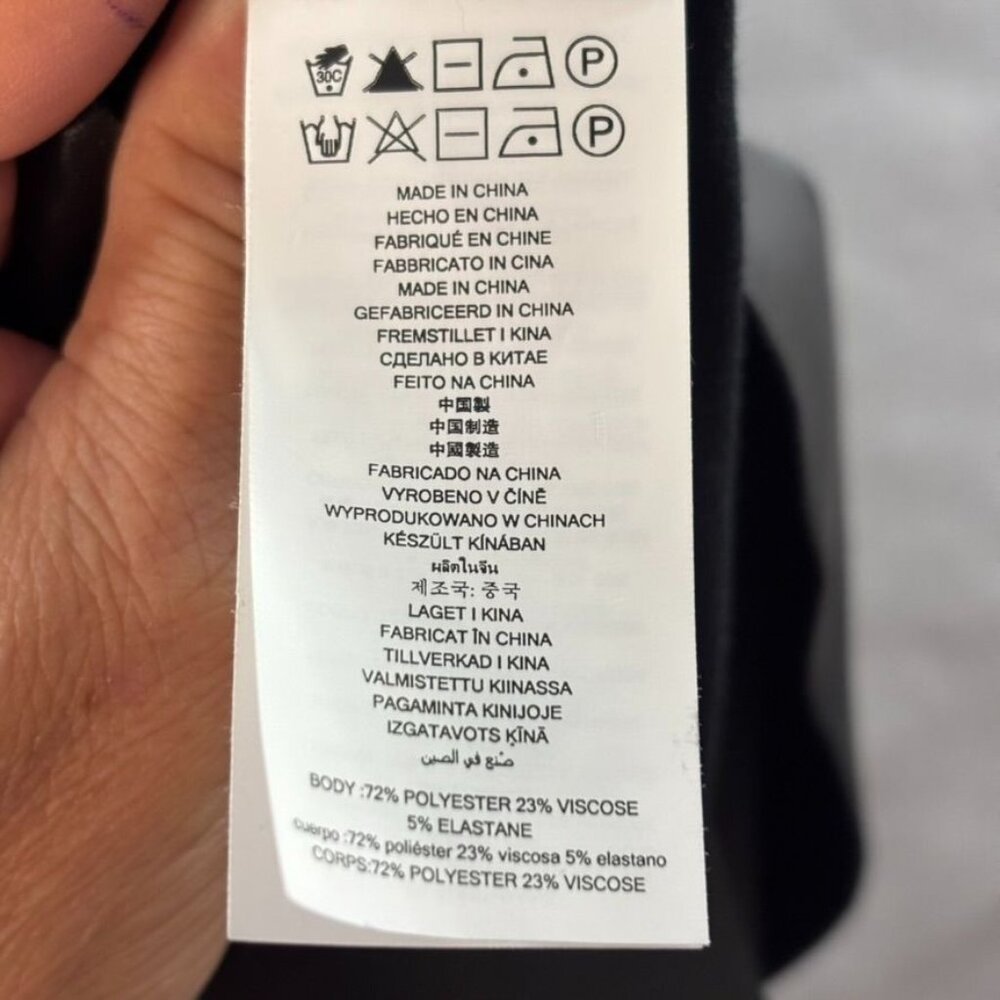 Michael Michael Kors Sleeveless Black Dress With Faux Leather Hem & Back Zipper - Picture 5 of 12